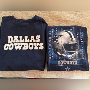 2 Large (L) Navy Blue Official Dallas Cowboys Tee Shirts (Jason Witten)